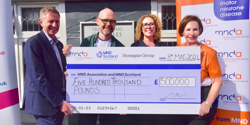 Stonegate passes £500,000 in MND fundraising