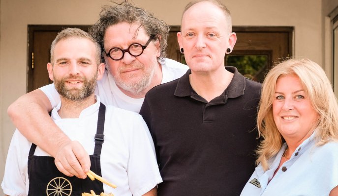 Pierre White collabs on pub hot dogs