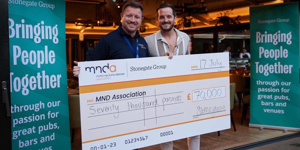Stonegate raises £70,000 for Motor Neurone Disease Association